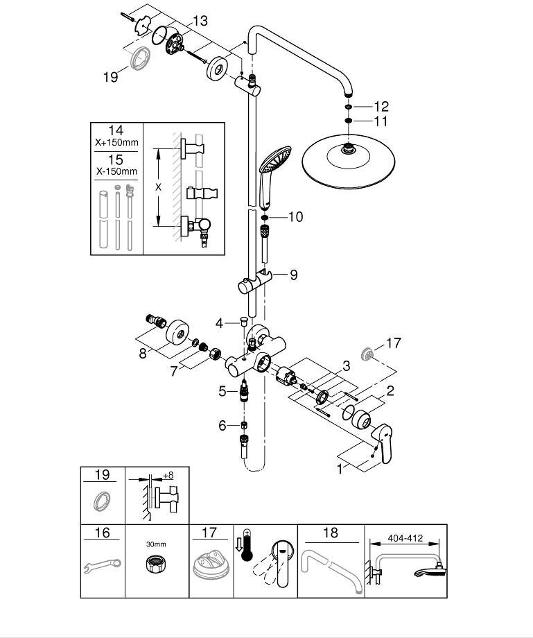 Душ.гарнитур Grohe Euphoria 27473001 - фотография № 14