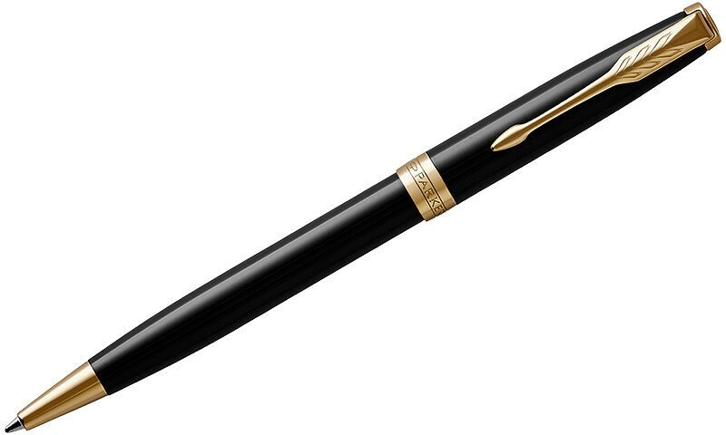 Ручка шариковая Parker "Sonnet Black Lacquer GT" черная, 1,0мм, поворот, подарочная упаковка, 240069
