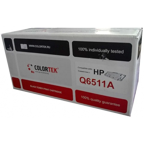 Q6511A Colortek совместимый черный тонер-картридж для HP LaserJet 2400/ 2410/ 2420/ 2430 (6 000стр) картридж q6511a 11a для hp laserjet 2400 series 2410 2410n 2420 2420d