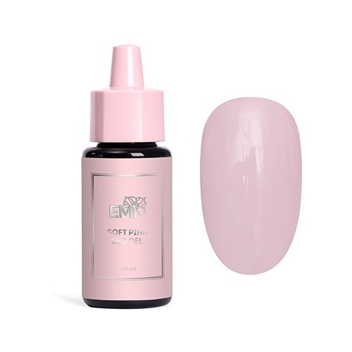 E.Mi, Гель для моделирования Soft Pink LED Gel в бутылочке, 30 мл