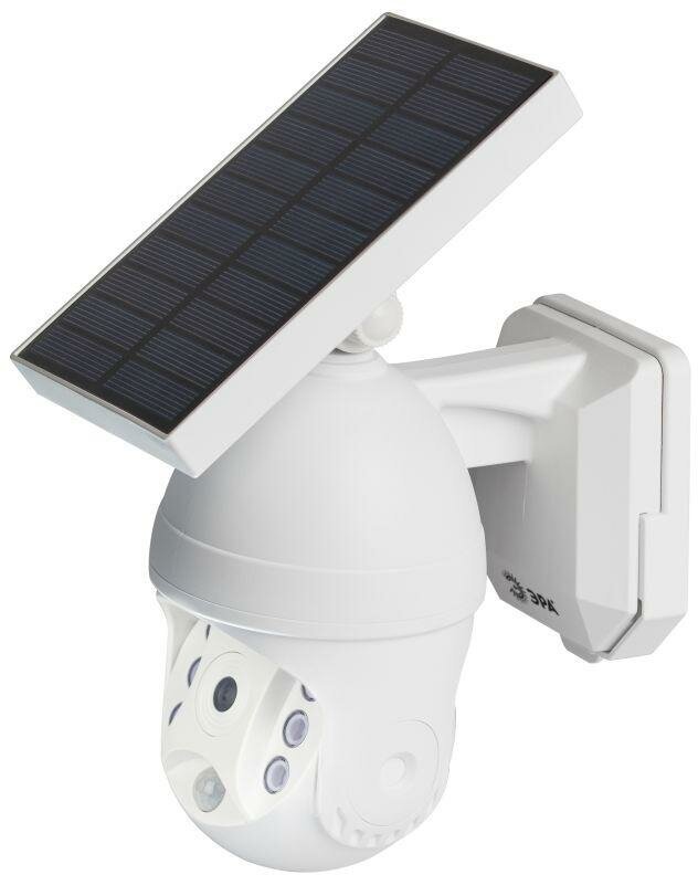 Светильник светодиодный "Камера" ERAFS012-10 6LED 8х24см фасадный на солнечн. батарее с датчиком движения | код. Б0057600 | Эра (3шт. в упак.)