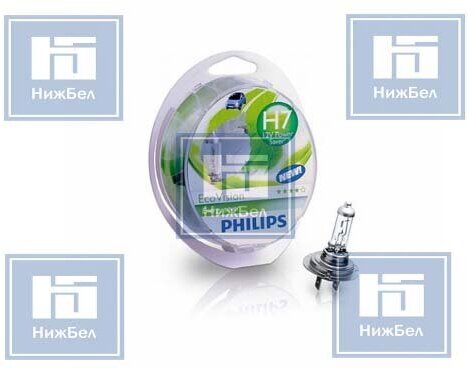Philips Лампа галоген. H7 12 V 55 W EcoVision (к-т) "Philips"