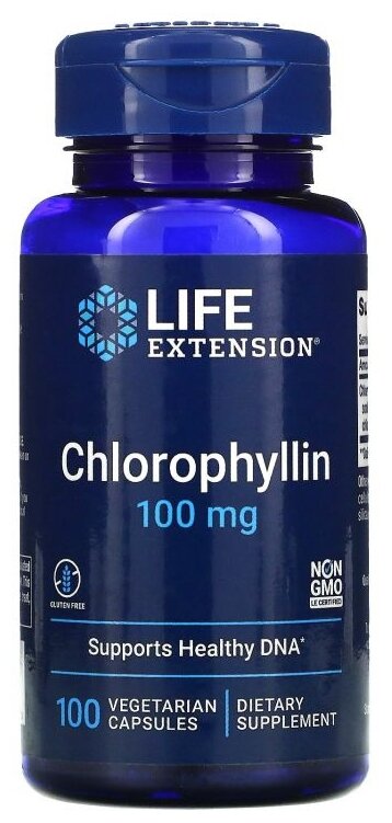 Капсулы Life Extension Chlorophyllin, 80 г, 100 мг, 100 шт.