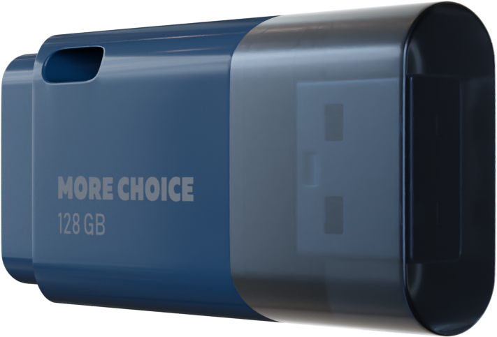 Флеш накопитель памяти USB 128GB 2.0 More Choice MF128 Dark Blue