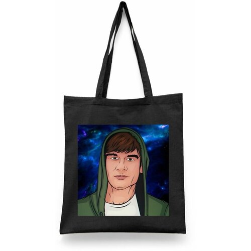 фото Сумка-шоппер унисекс каждому своё "братишкин/bratishkinoff" черная