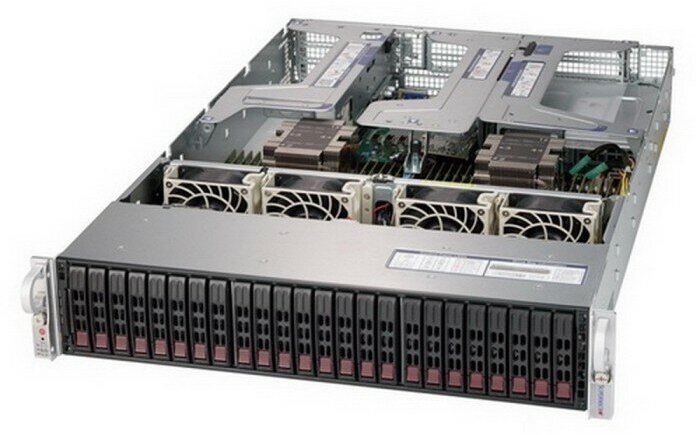 Supermicro Сервер SYS-2029U-TR4 2U, 2xLGA3647 up to 205W , iC621 X121PU , 24xDDR4, up to 24x2.5 SAS SATA, up to 4x2.5 NVME Gen3 optional , 4x