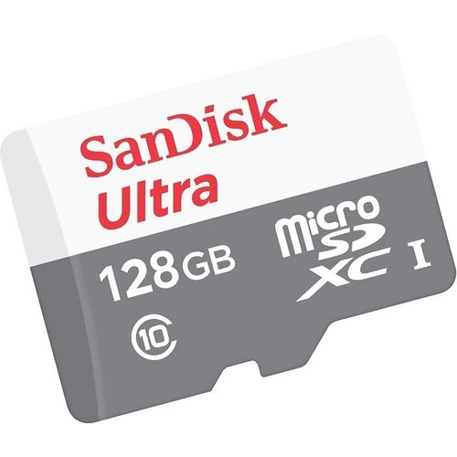 Карта памяти microSD 128 ГБ SanDisk Class 10 Ultra ( SDSQUNR-128G-GN3MN ) память micro secure digital card 128gb class10 sandisk 100mb s ultra uhs i без адаптера sd [sdsqunr 128g gn6mn]
