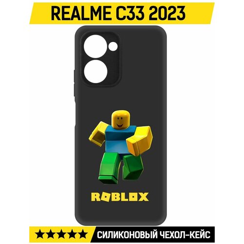Чехол-накладка Krutoff Soft Case Roblox-Классический Нуб для Realme C33 2023 черный чехол накладка krutoff soft case roblox классический нуб для realme c30 черный