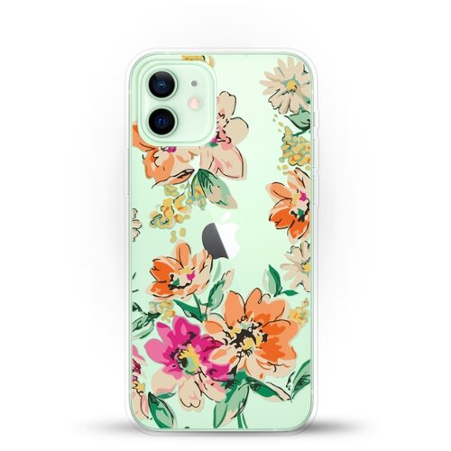 фото Силиконовый чехол цветы оранжевые на apple iphone 12 mini andy & paul