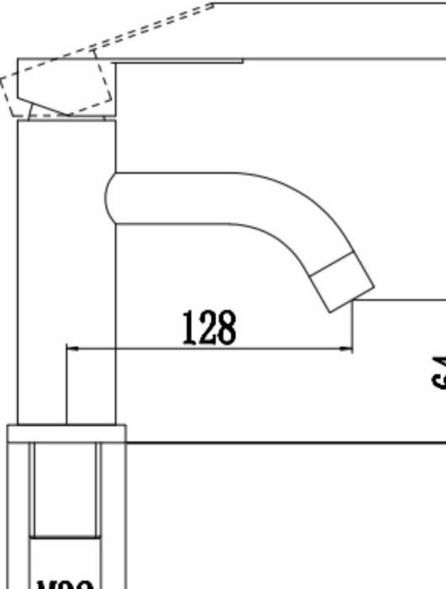 Комплект для ванной, 4 предмета (тумба Bau Dream 60 + раковина BAU 48х37, с отв. под смеситель + смеситель Dream, выпуск клик-клак, белый) - фотография № 11