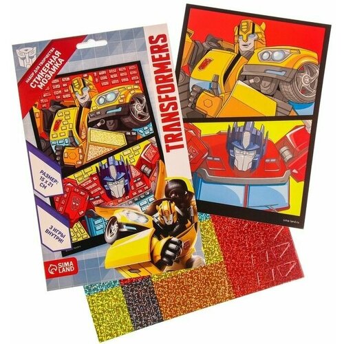 Набор для творчества Стикерная мозайка форменная Transformers, Трансформеры