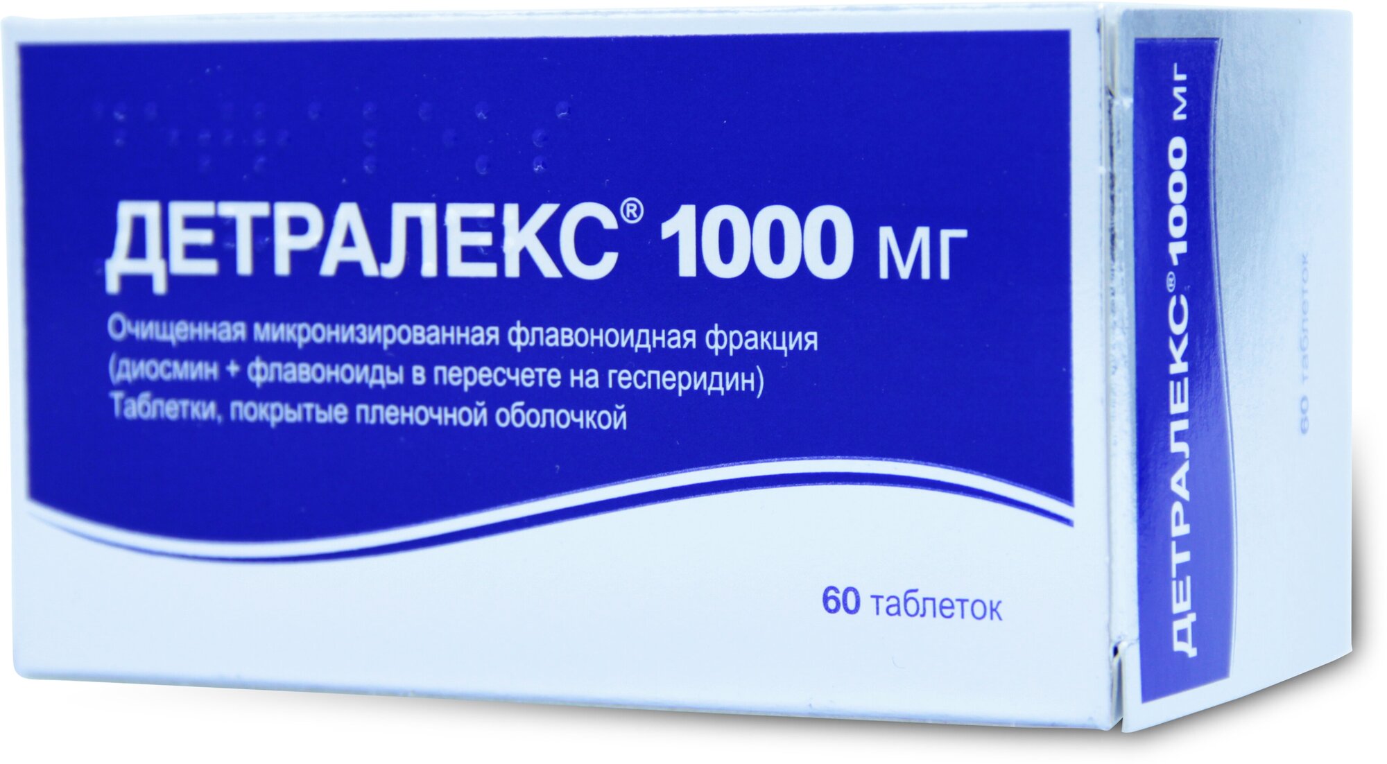 Детралекс таб. п/о плен., 1000 мг, 60 шт.