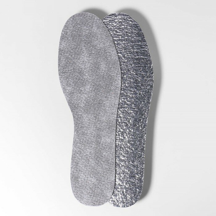 SUI Стельки для обуви, утеплённые, универсальные, фольгированные, 36-45 р-р, 29,5 см, пара, цвет серый