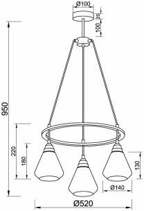 Подвесная люстра Vele Luce Norina VL5842P03 - фото №3