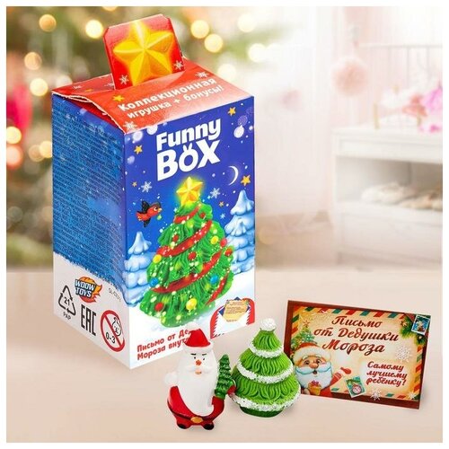 Набор для детей Funny Box «Ёлочка»: конверт, инструкция электроника и аксессуары в коробке с сюрпризом mystery box