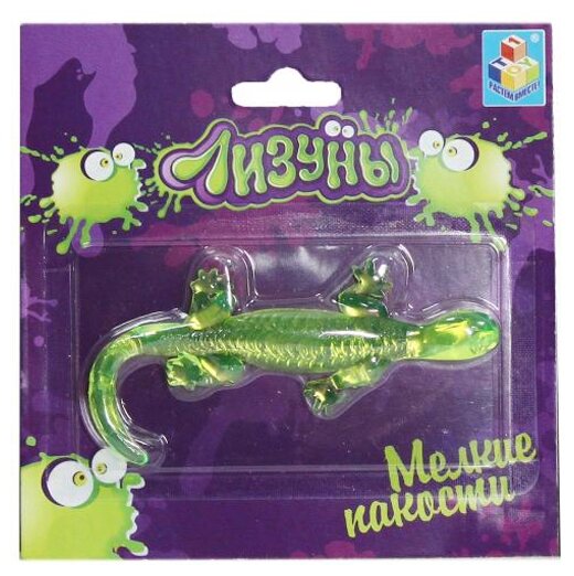 Лизун 1Toy "Мелкие пакости", ящерица 11х5 см, 1 шт (Т56324)