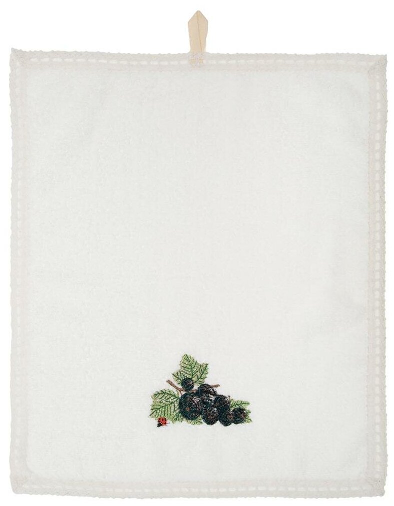 SANTALINO Кухонное полотенце Черная смородина цвет: белый (30х50 см)