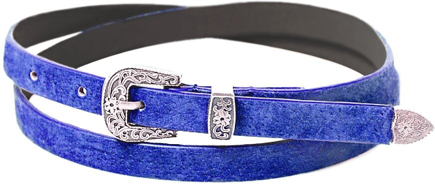 фото FB-1115-60 синий ремень (кожа) Fancy's bag