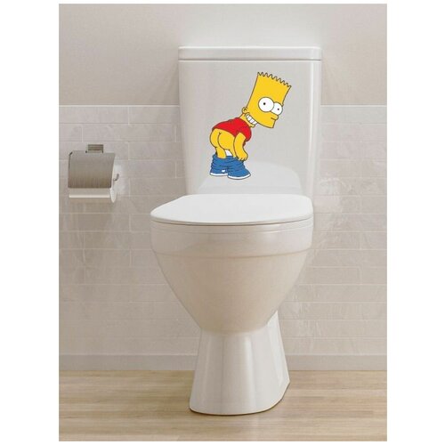 Наклейка на унитаз в туалет, дверь, плитку, окно