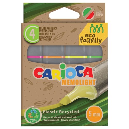 фото Carioca набор текстовыделителей eco family (43098), 4 шт