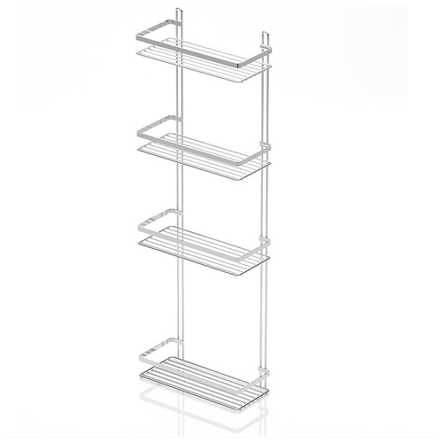 Полка в ванную прямая ES060SSS 4 яруса 25*12*76 нерж.сталь глянцевый