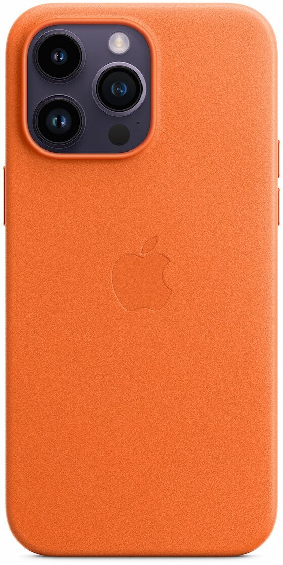 Чехол Apple iPhone 14 Pro Leather Case with MagSafe Orange