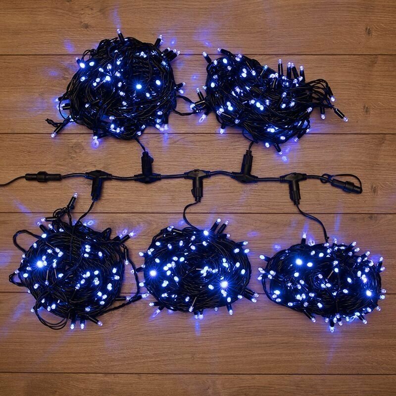 Гирлянда LED ClipLight 2х4В 5 нитей по 20 метров cиний Flashing Neon-Night - фото №1