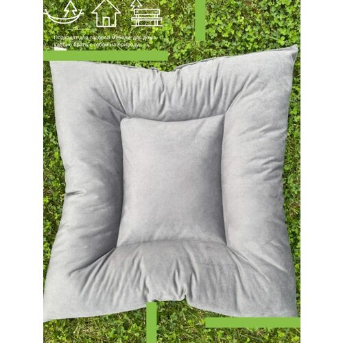 подушка для садовой мебели 180x55 см цвет сине белый Подушка для садовой мебели/ Для диванов серая