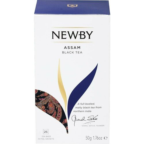 Чай черный Newby Assam 25*2г 1уп