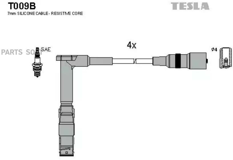 Провода Зажигания TESLA арт. T009B