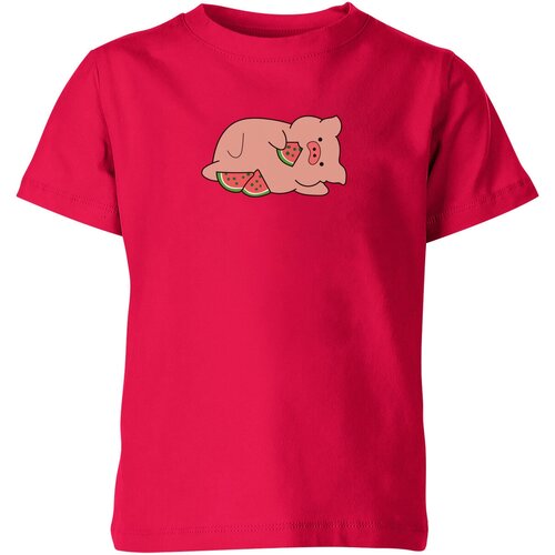 Футболка Us Basic, размер 4, розовый мужская футболка смеющаяся розовая свинка поросенок l синий