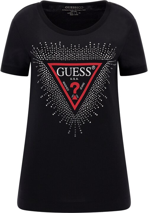 Футболка GUESS, размер 44/S, черный