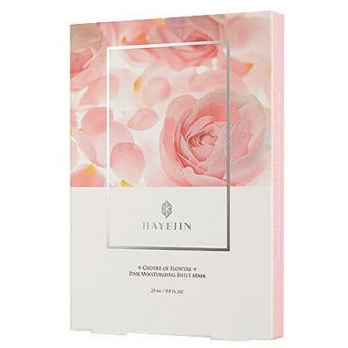 HAYEJIN Розовая Увлажняющая Тканевая Маска Cuddle of Flowers Pink Moisturizing Sheet Mask (25 мл х 5 шт)