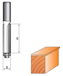 Фреза Globus 1020 D12h50 кромочная прямая