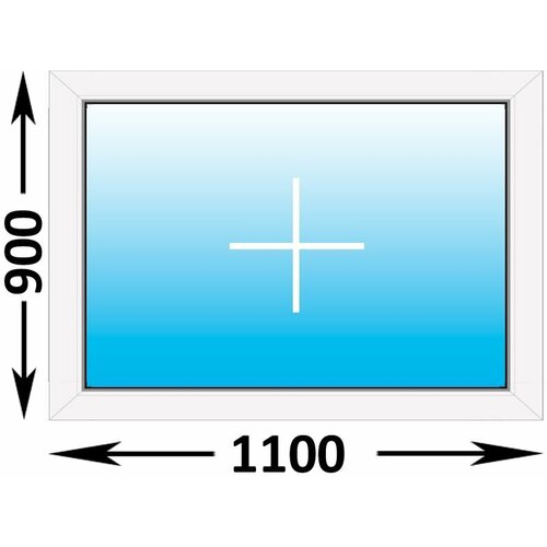 Пластиковое окно Melke глухое 1100x900 (ширина Х высота) (1100Х900)