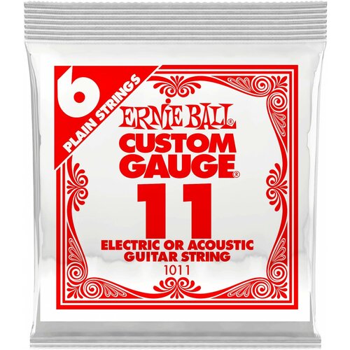 Струна (11) для акустической или электрогитары Ernie Ball 1011 (011)