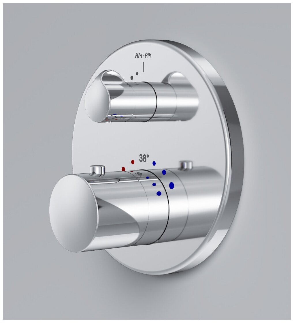 Смеситель для душа с термостатом AM.PM Like F8075600 встраиваемый, без внутренней части - фотография № 4