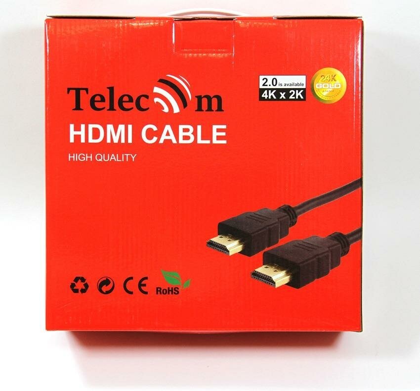 Кабель HDMI 15м TELECOM TCG200F-15M круглый черный - фото №16