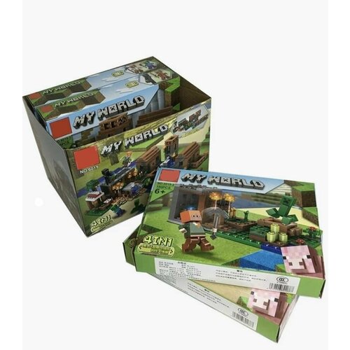 Конструктор Minecraft My World Деревня Жителей 4 в 1, 803 деталей