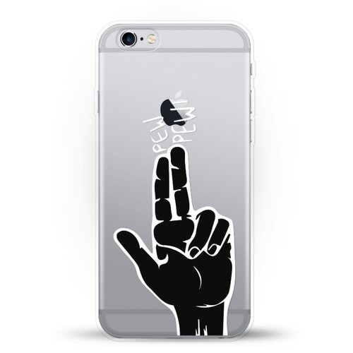 фото Силиконовый чехол pew-pew на apple iphone 6/6s andy & paul