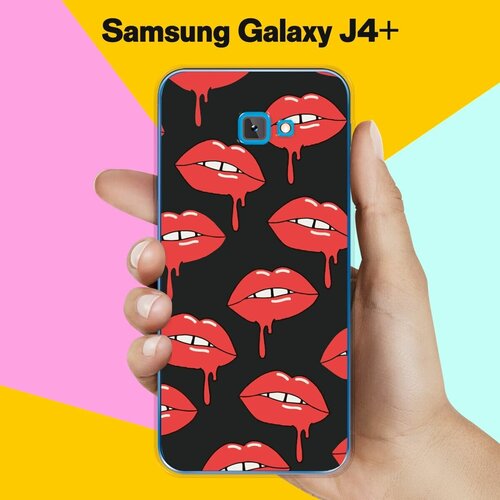 Силиконовый чехол на Samsung Galaxy J4+ Губы / для Самсунг Галакси Джей 4 Плюс 2018