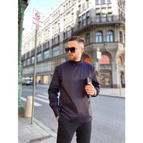 фото Рубашка sovorotka, размер m, черный