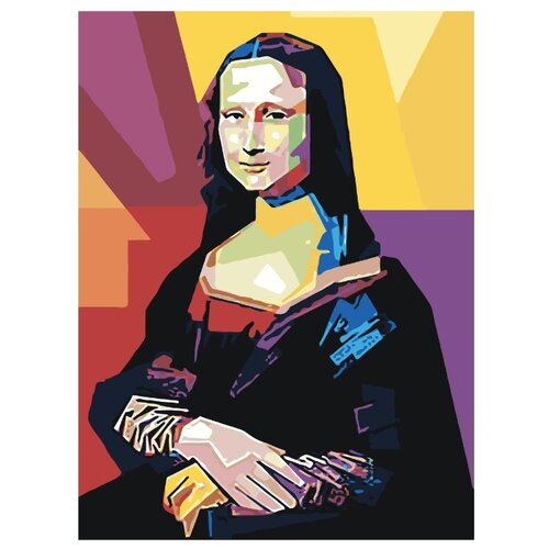 Красочная Мона Лиза поп-арт Раскраска картина по номерам на холсте картина по номерам pop art поп арт мона лиза раскраска 40x50 см портрет