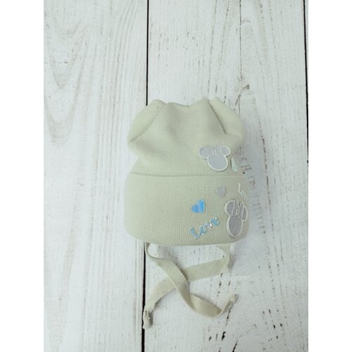 фото Шапка бини мой ангелок демисезонная, размер 3-4 года, зеленый