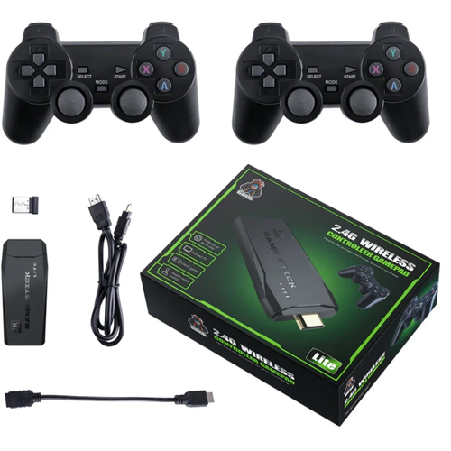 Игровая приставка Game Stick Lite 64 GB, 4K 10000+ Ретро Игр на Русском и Английском языке для телевизора