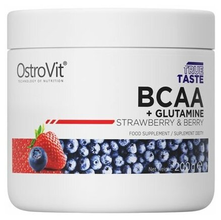 Ostrovit BCAA + Glutamine (200 гр, клубника-ягоды)