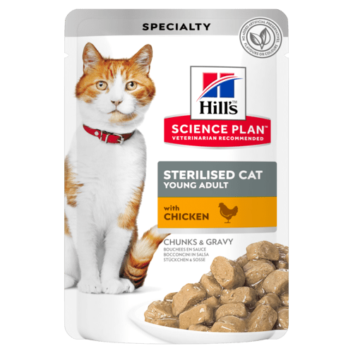 HILL'S SP Sterilised Cat Пауч д/стерилиз кошек с Курицей, соус