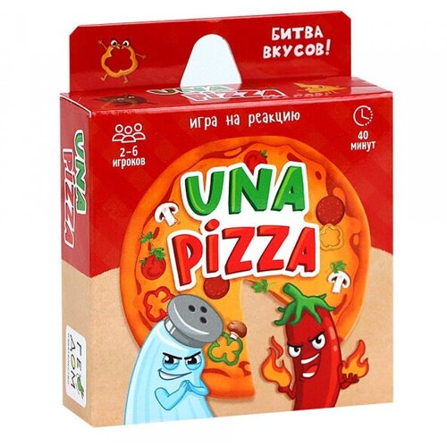 Карточная игра «Una pizza», ГеоДом карточная игра геодом una pizza 1 мл
