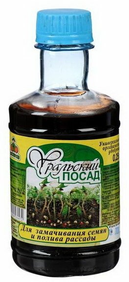 Удобрение "Поспелов", "Уральский посад", для замачивания семян и полива рассады, 0.25 л, 5 шт.