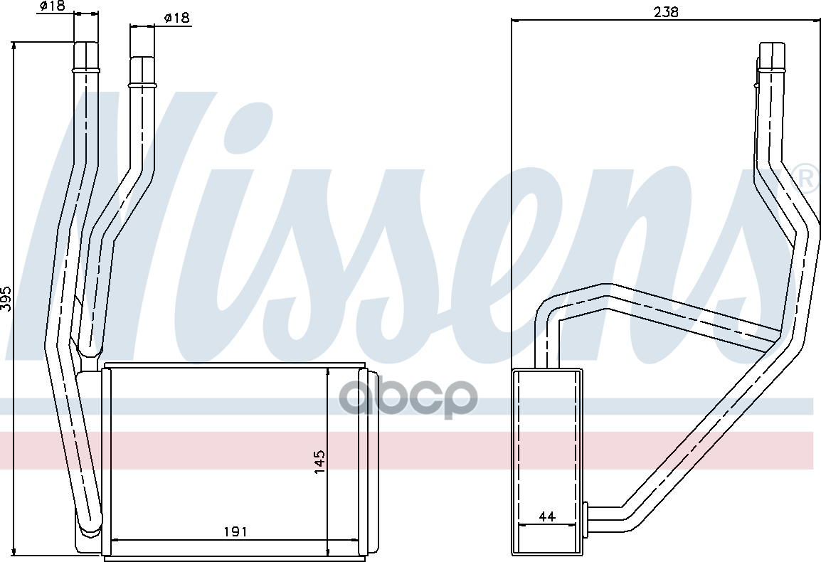 Ns71765_радиатор Печки! Ford Fiesta/Fusion All 01> Nissens арт. 71765